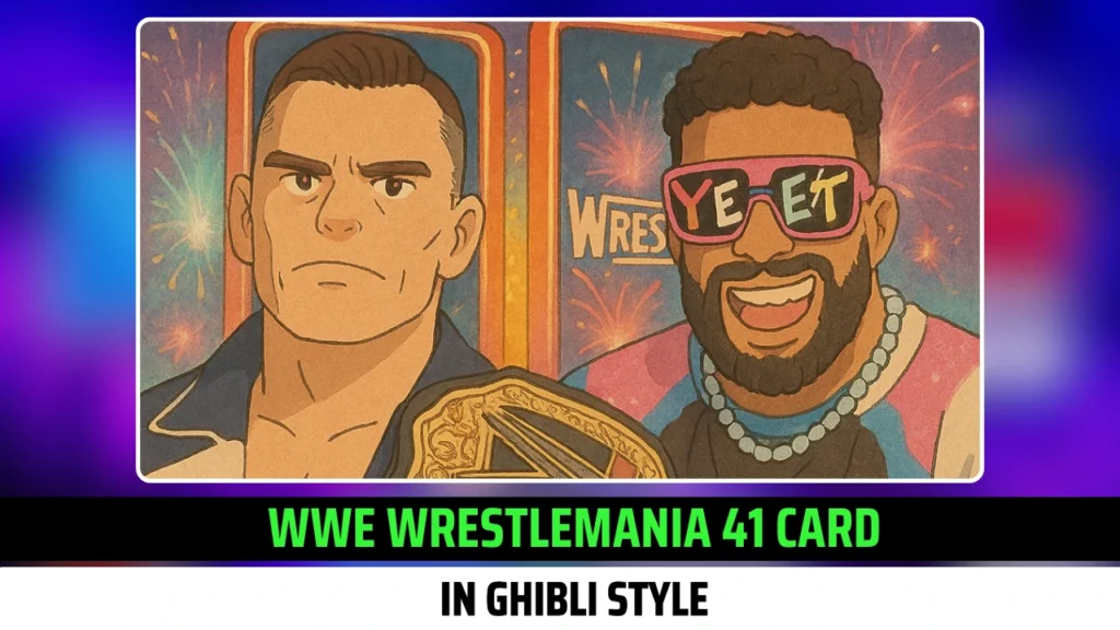 Confirmed WWE WrestleMania 41 Match Card in Ghibli Style