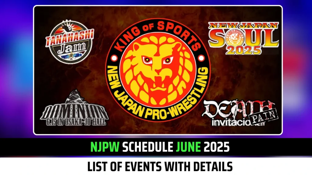 NJPW Schedule June 2025 Exclusive Details