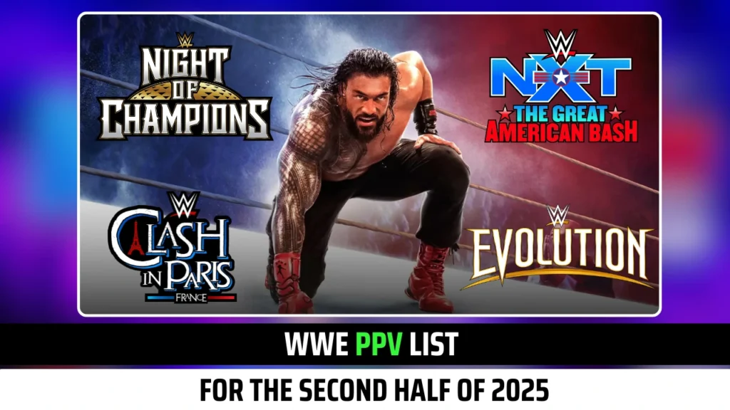 WWE PPV List for the Second Half of 2025 Exclusive & Complete Guide
