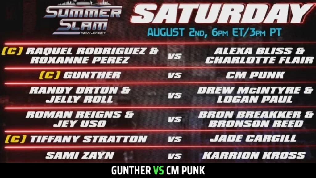 WWE SummerSlam 2025 Matches Order for Night 1 & 2: Exclusive Update