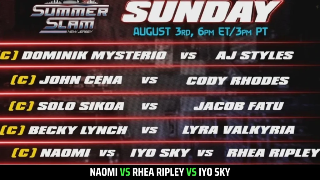 WWE SummerSlam 2025 Matches Order for Night 1 & 2: Exclusive Update
