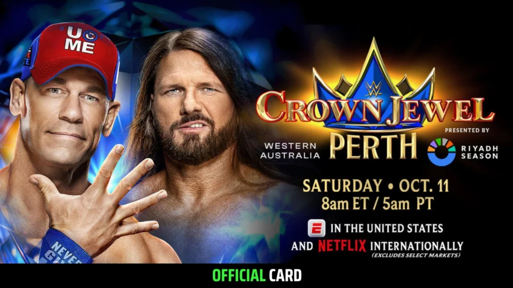 John Cena vs. AJ Styles at WWE Crown Jewel 2025