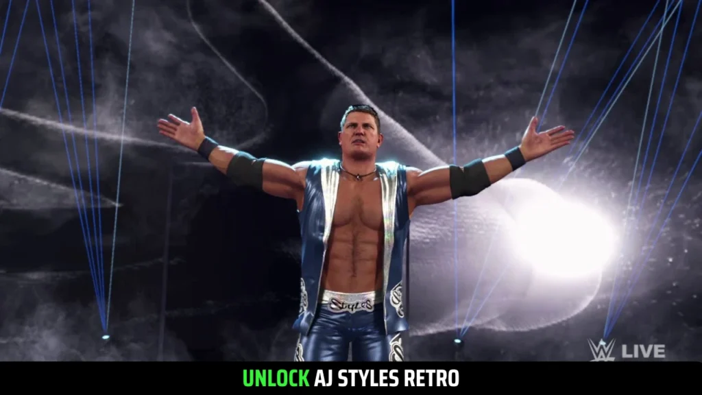 AJ Styles Retro Card in WWE 2K25