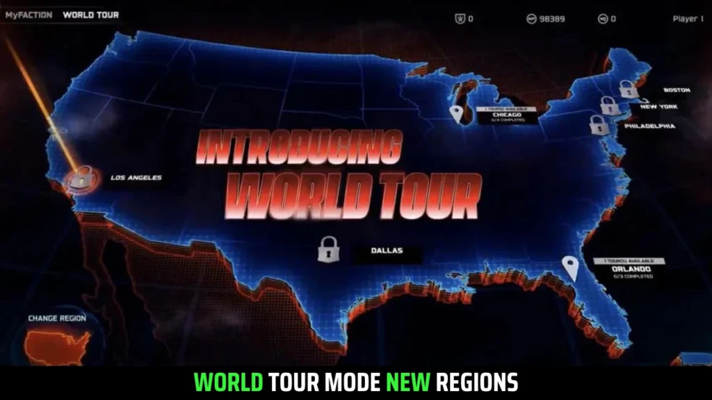 WWE 2K25 Updates: World Tour New Regions