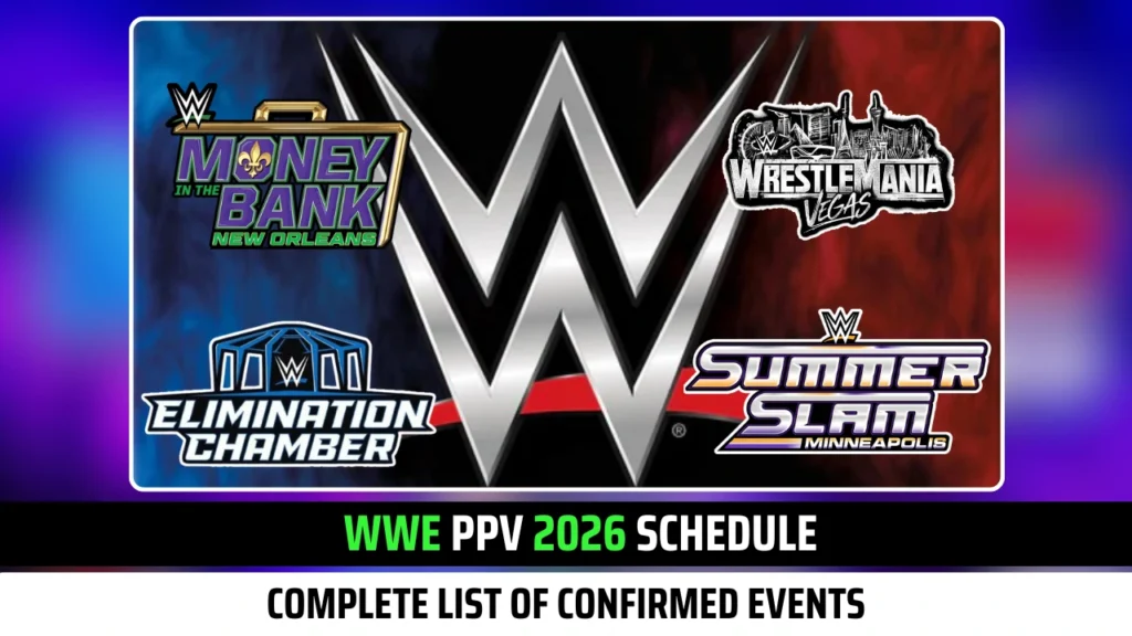 WWE PPV 2026 Schedule Complete List of Confirmed Events